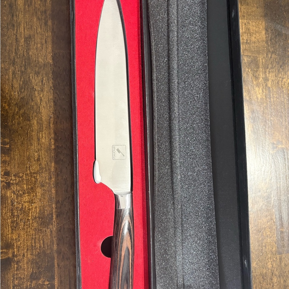 Stainless Steel Chef Knife with Wooden Handle